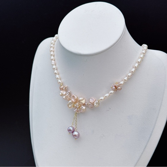 X261 Handmade Freshwater Baroque Pearl Necklace - Picture 7 of 8